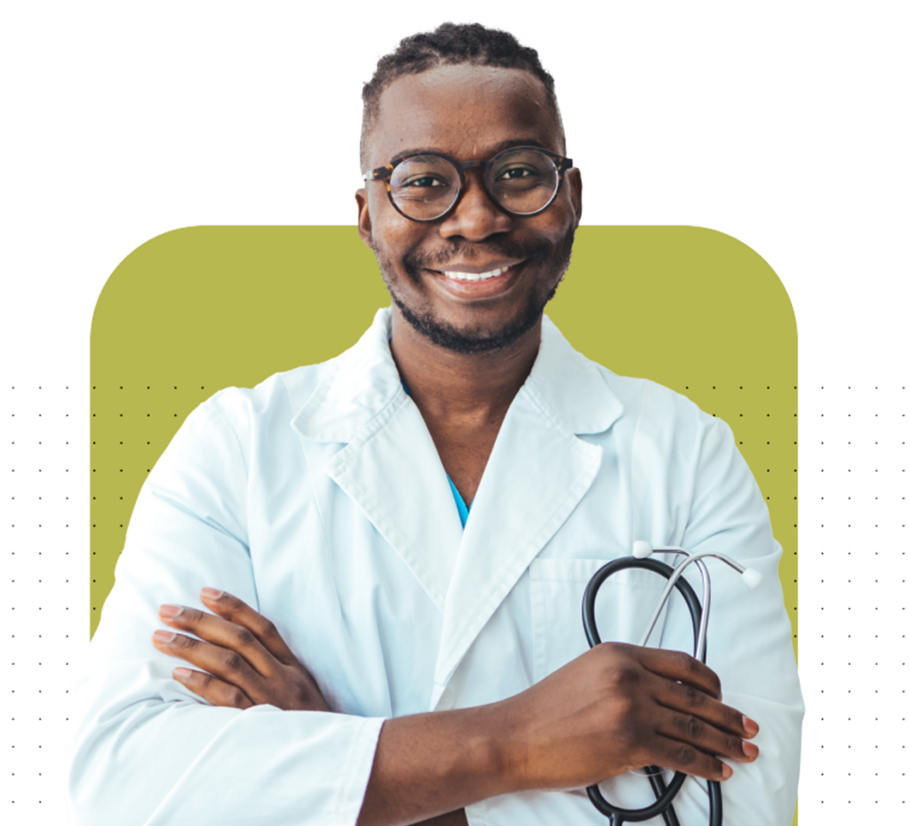 Allergy specialist smiling