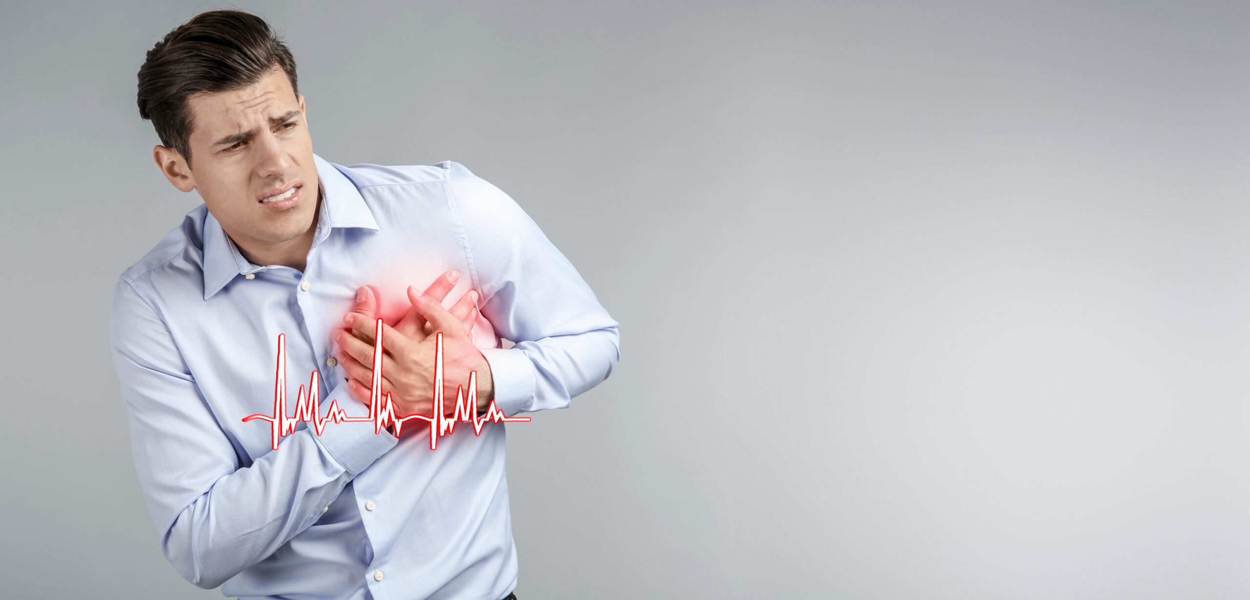 Heart palpitations illustrated as irregular heartbeat sensations in the chest, highlighting common symptoms and when to seek medical care