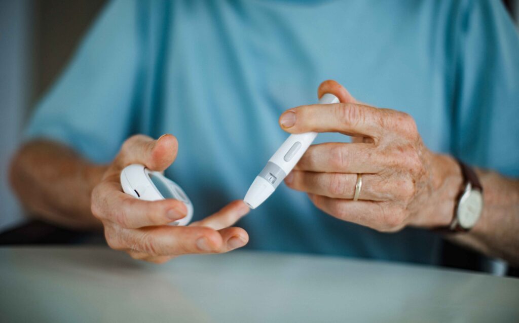 Stable type 2 diabetes without organ damage or comorbidities.